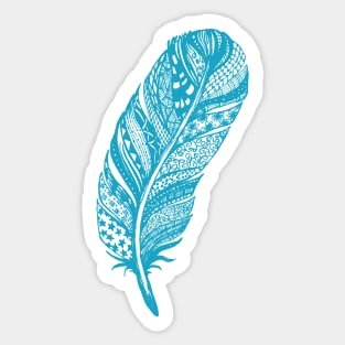 Zentangle Tribal Feather Drawing Sticker